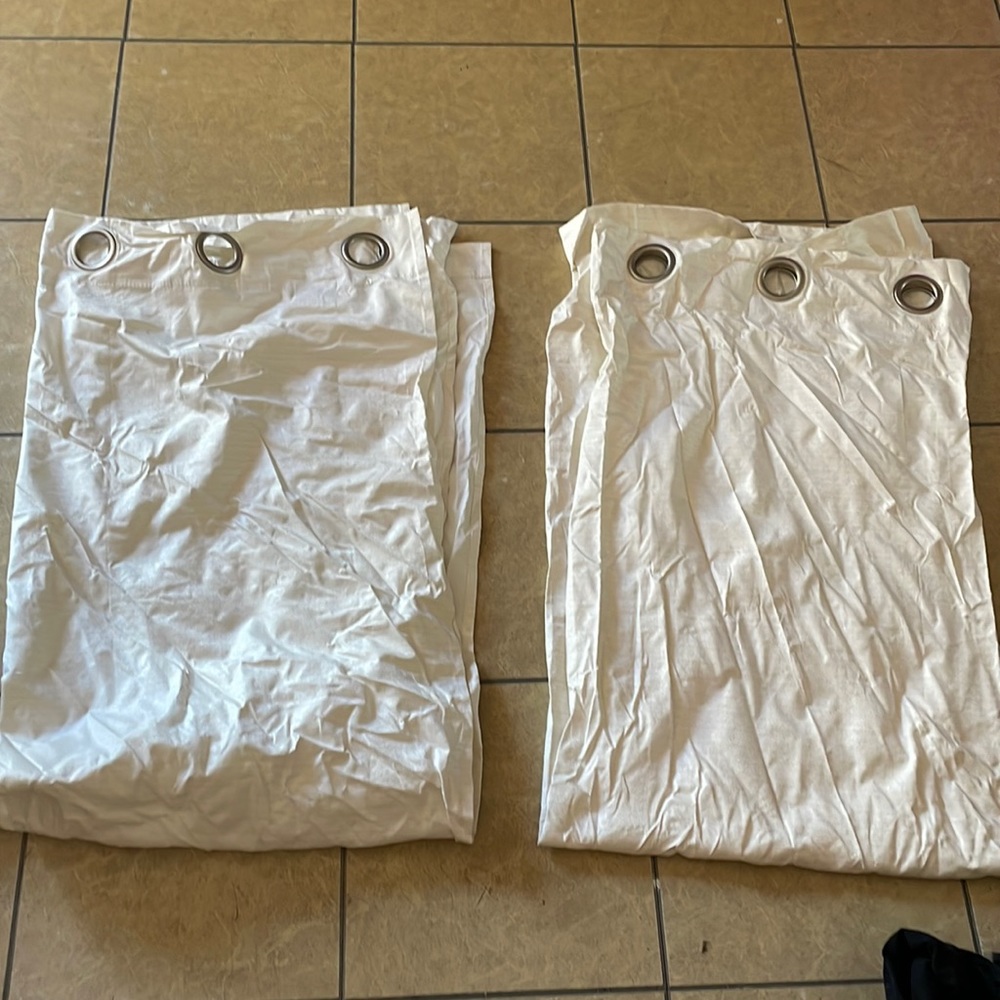 Curtains, white and blue, bundle, all comes together